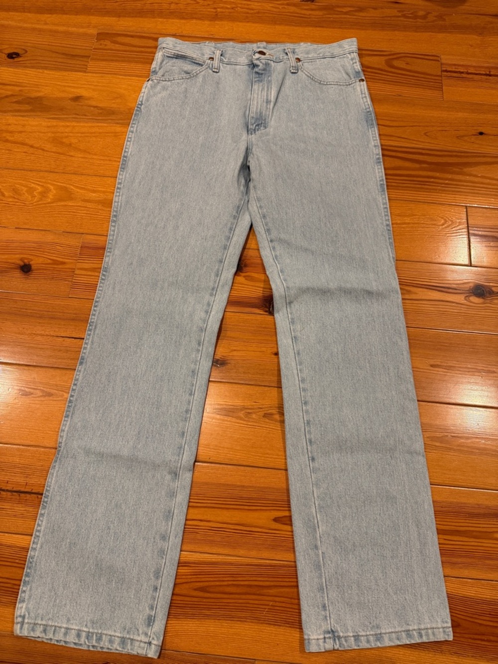 Wrangler Light Blue Straight-Leg Men’s Jeans 34x34